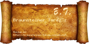 Braunsteiner Taráz névjegykártya